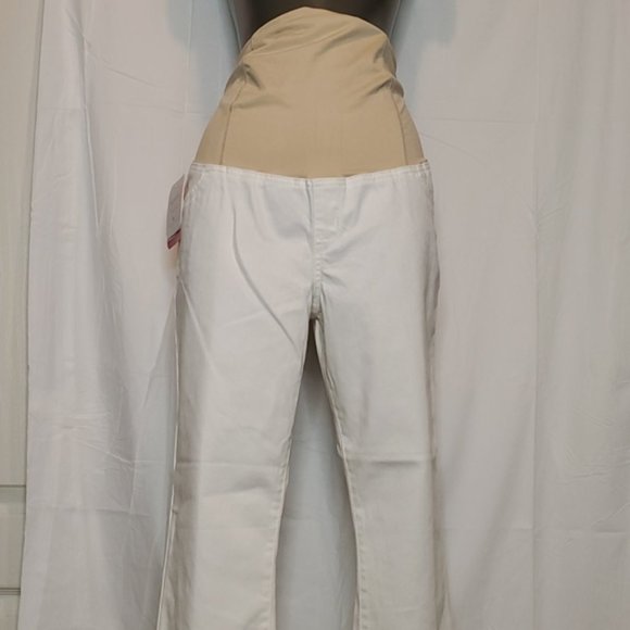 Isabel Maternity by Ingrid & Isabel Women White Skinny Maternity Jeans Inseam 29 - Picture 1 of 7